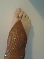 Carica immagine nella Galleria, Swarovski Collant Professionali in Rete con Swarovski e Occhiello