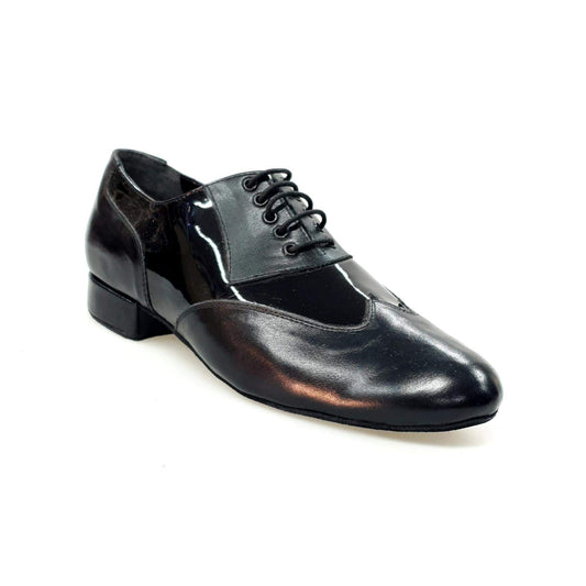 Scarpe stringate COTISO 108N Wish Dance Shop in pelle e vernice nera, modella Oxford con dettagli eleganti in pelle lucida.