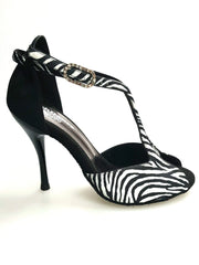 Carica immagine nella Galleria, Wish Dance Shop 401 Camoscio Nero Raso Zebra