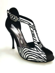 Load image into Gallery viewer, Wish Dance Shop 401 Camoscio Nero Raso Zebra