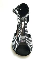 Carica immagine nella Galleria, Wish Dance Shop 401 Camoscio Nero Raso Zebra