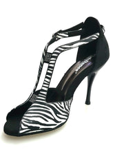 Carica immagine nella Galleria, Wish Dance Shop 401 Camoscio Nero Raso Zebra