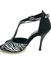 Carica immagine nella Galleria, Wish Dance Shop 401 Camoscio Nero Raso Zebra
