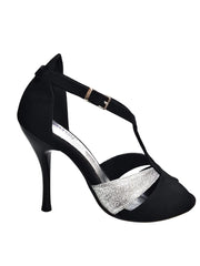 Carica immagine nella Galleria, Wish Dance Shop 403 Camoscio Nero e Glitter Argento