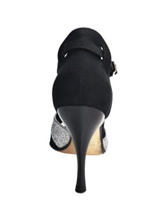 Load image into Gallery viewer, Wish Dance Shop 403 Camoscio Nero e Glitter Argento