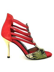 Carica immagine nella Galleria, Wish Dance Shop 460 Fleur Oro Camoscio Rosso