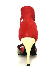 Carica immagine nella Galleria, Wish Dance Shop 460 Fleur Oro Camoscio Rosso