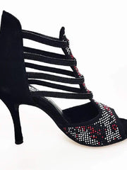 Carica immagine nella Galleria, Wish Dance Shop 460 PW Camoscio Nero Livrea Viper Rosso