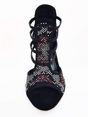 Load image into Gallery viewer, Wish Dance Shop 460 PW Camoscio Nero Livrea Viper Rosso