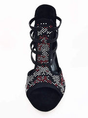 Carica immagine nella Galleria, Wish Dance Shop 460 PW Camoscio Nero Livrea Viper Rosso