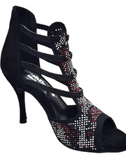 Carica immagine nella Galleria, Wish Dance Shop 460 PW Camoscio Nero Livrea Viper Rosso