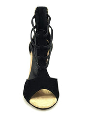 Carica immagine nella Galleria, Wish Dance Shop 460 zip Camoscio Nero e Glitter Oro