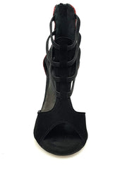 Carica immagine nella Galleria, Wish Dance Shop 460 zip Camoscio Nero e Glitter Rosso