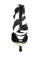 Carica immagine nella Galleria, Wish Dance Shop 460 zip Camoscio Nero e Raso Zebra