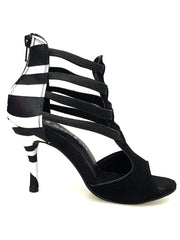 Carica immagine nella Galleria, Wish Dance Shop 460 zip Camoscio Nero e Raso Zebra