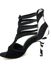 Carica immagine nella Galleria, Wish Dance Shop 460 zip Camoscio Nero e Raso Zebra