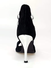 Carica immagine nella Galleria, Wish Dance Shop 460PW Camoscio Nero e Elastici Argento