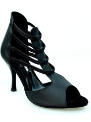 Load image into Gallery viewer, Wish Dance Shop 460 PW  Pelle Nera Tacco Smaltato Nero