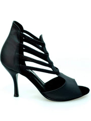 Load image into Gallery viewer, Wish Dance Shop 460 PW  Pelle Nera Tacco Smaltato Nero