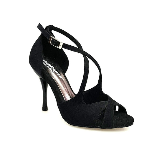 Sandalo da donna in Morbido Camoscio Nero Athena Wish Dance, vista laterale