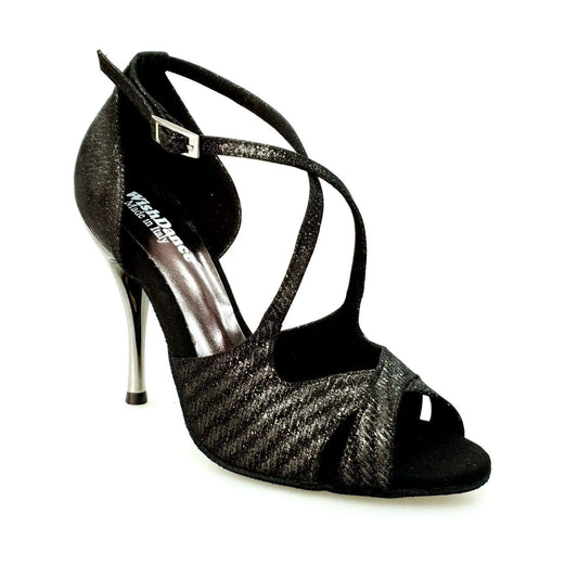 Sandalo da donna in Tessuto Stella Nero Athena Wish Dance, vista laterale