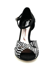 Carica immagine nella Galleria, Wish Dance Shop 620 Raso Zebra Con Tallone in Camoscio Nero