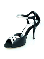 Load image into Gallery viewer, Wish Dance Shop 691 Pelle Nera e Glitter Argento