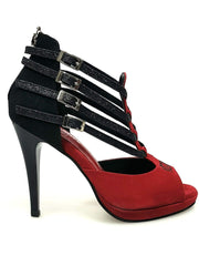 Carica immagine nella Galleria, Wish Dance Shop 779 Camoscio Rosso e Nero per Kizmi