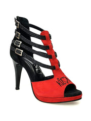 Carica immagine nella Galleria, Wish Dance Shop 779f Camoscio Rosso e Nero per Kizmi