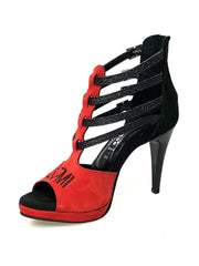 Carica immagine nella Galleria, Wish Dance Shop 779f Camoscio Rosso e Nero per Kizmi