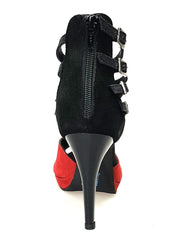 Carica immagine nella Galleria, Wish Dance Shop 779f Camoscio Rosso e Nero per Kizmi