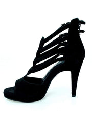 Load image into Gallery viewer, Wish Dance Shop 779F in Camoscio Nero con Plateau