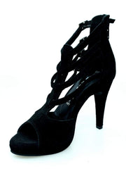 Load image into Gallery viewer, Wish Dance Shop 779F in Camoscio Nero con Plateau