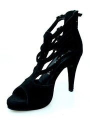 Carica immagine nella Galleria, Wish Dance Shop 779F in Camoscio Nero con Plateau