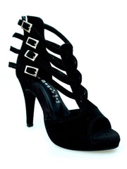 Load image into Gallery viewer, Wish Dance Shop 779F in Camoscio Nero con Plateau