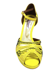 Load image into Gallery viewer, Wish Dance Shop Alexa - Scarpa da Ballo in Camoscio Giallo Con Swarovski