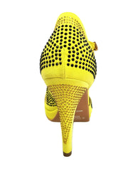 Carica immagine nella Galleria, Wish Dance Shop Alexa - Scarpa da Ballo in Camoscio Giallo Con Swarovski