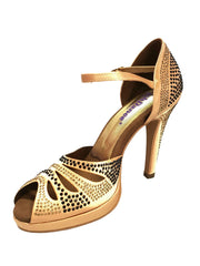 Carica immagine nella Galleria, Wish Dance Shop Alexa - Scarpa da Ballo in Raso Bronzo Con Swarovski