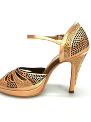 Carica immagine nella Galleria, Wish Dance Shop Alexa - Scarpa da Ballo in Raso Bronzo Con Swarovski