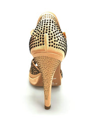 Carica immagine nella Galleria, Wish Dance Shop Alexa - Scarpa da Ballo in Raso Bronzo Con Swarovski