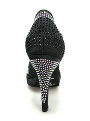 Carica immagine nella Galleria, Wish Dance Shop Alexa - Scarpa da Ballo in Raso Nero Con Swarovski