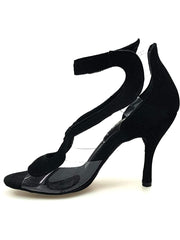 Load image into Gallery viewer, Wish Dance Shop Angela in Camoscio Nero con parti in Plexiglass