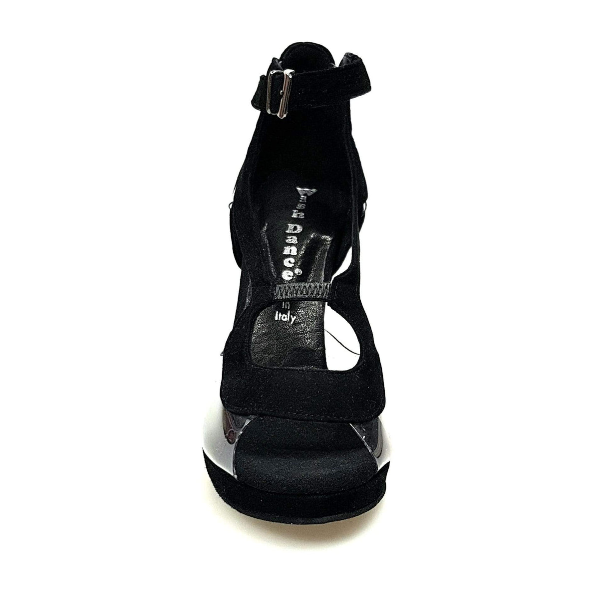 Sandalo da Donna in Camoscio Nero Angela PLT Wish Dance, vista tre quarti