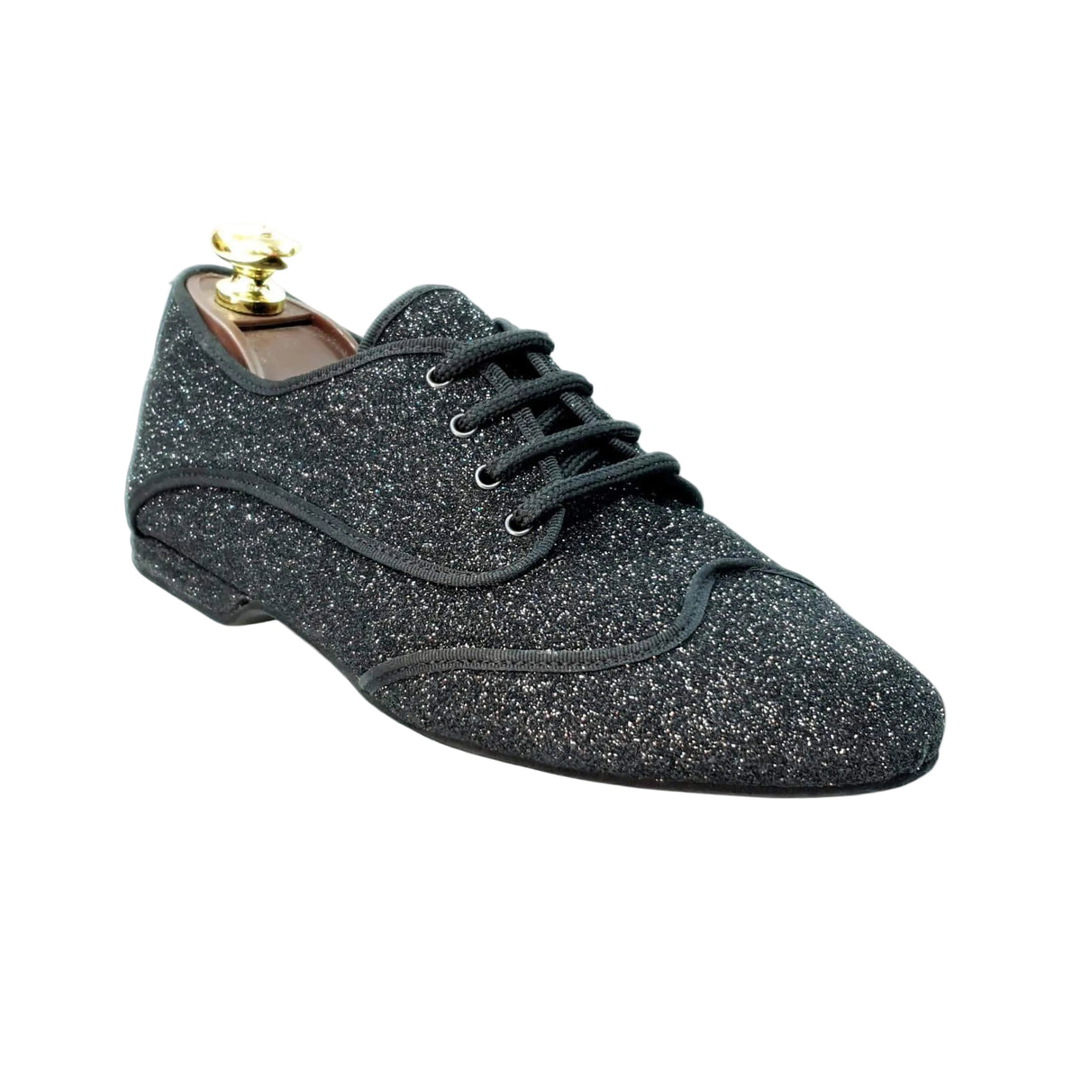 Scarpa Jazz Plus in Glitter Nero Profilo Nero Billie New York Wish Dance, dettaglio suola