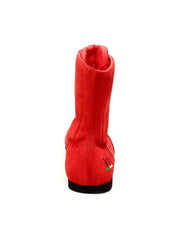 Load image into Gallery viewer, Sneaker alta Clay Wish Dance Shop in camoscio rosso con dettaglio in vernice rossa e rivestimento in vera pelle italiana.