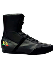 Carica immagine nella Galleria, Scarpa sneaker alta Clay in pelle nera con dettagli in camoscio nero rivestito in vera pelle italiana, stile elegante e moderno