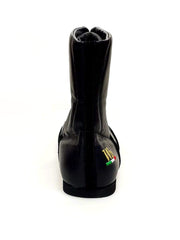 Carica immagine nella Galleria, Scarpa sneaker alta Clay in pelle nera con dettagli in camoscio nero rivestito in vera pelle italiana, scarpa stile Wish Dance Shop