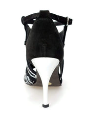 Carica immagine nella Galleria, Wish Dance Shop Glam - Scarpa da donna in Camoscio e Miniborchie Argento e Nere