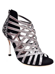 Load image into Gallery viewer, Wish Dance Shop Intrigo in Glitter Carbon e Fiorato Argento