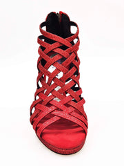 Carica immagine nella Galleria, Wish Dance Shop Intrigo in Glitter Rosso e Plateaux